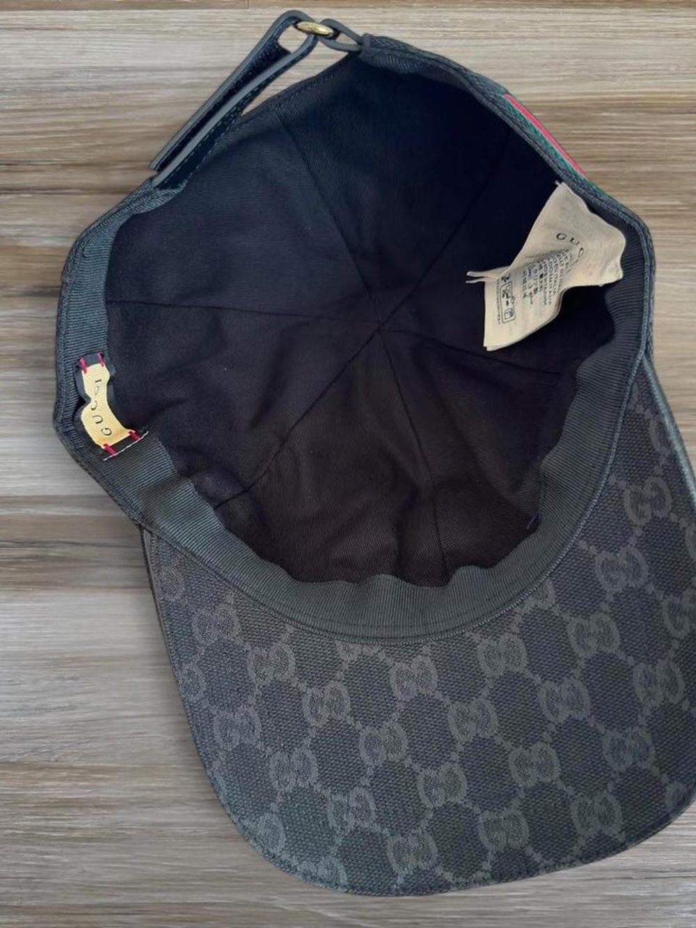 Pre-Owned Black Gucci GG Baseball Cap With Web Size M 48 CM - Picture 3 of 3